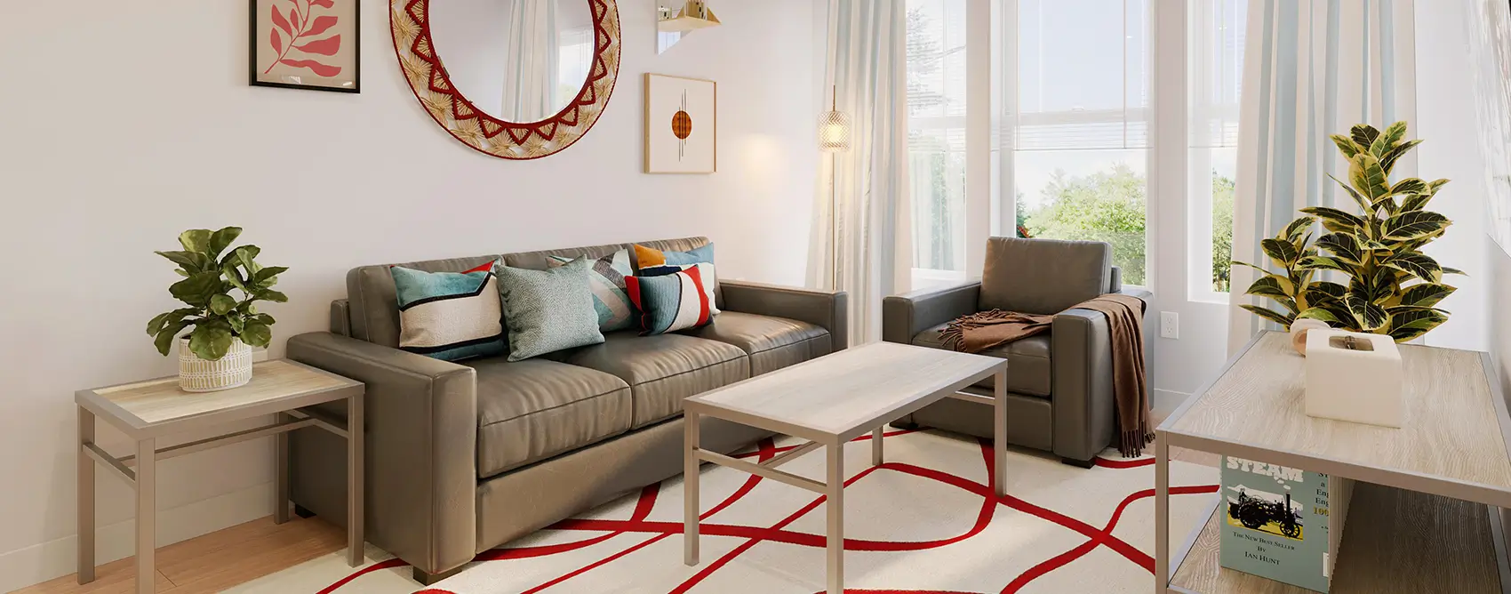 furnished apartment living space