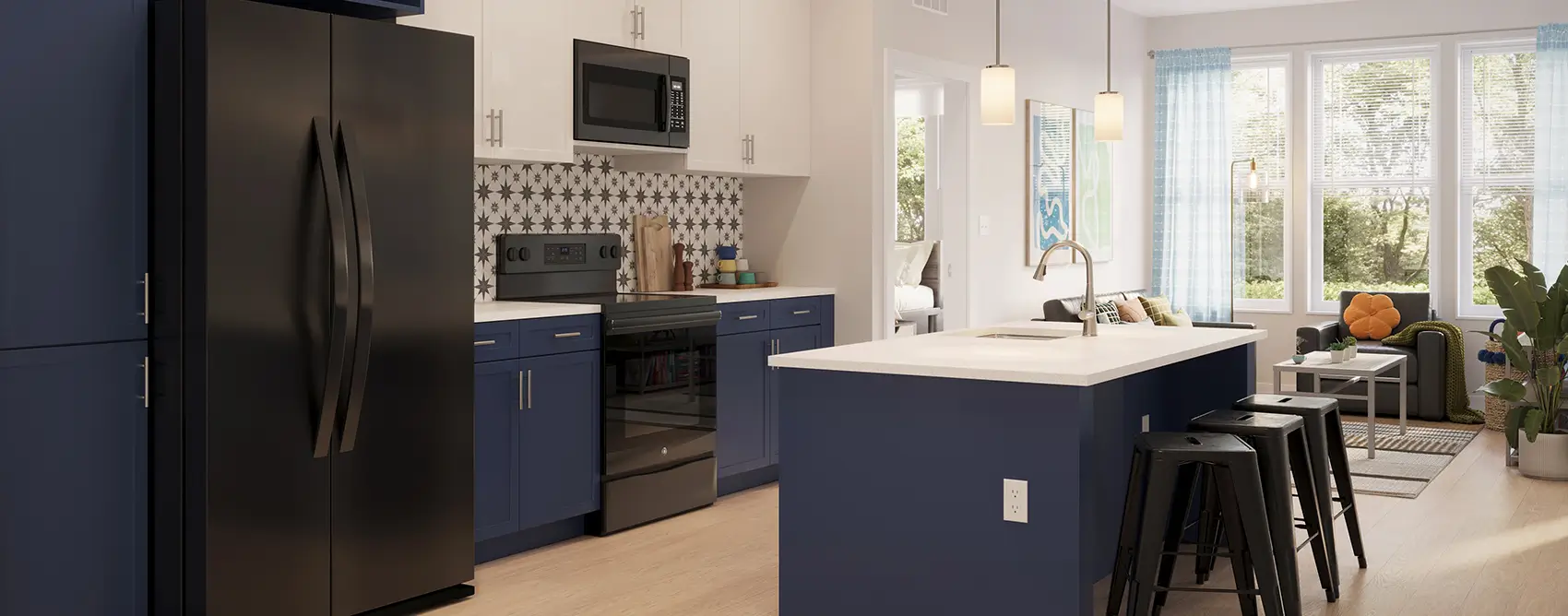 Black stainless steel appliances