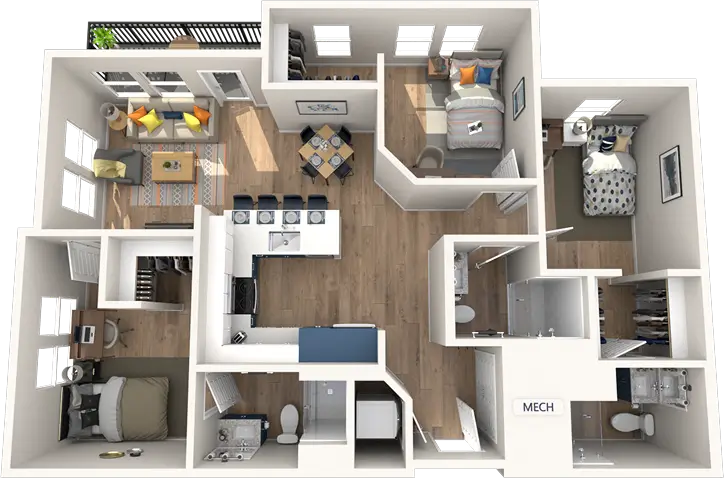 C1 3x3 Floor plan